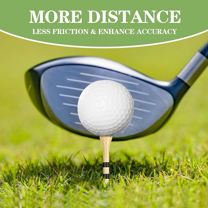 Natrual Wooden Golf Tees 100 Pack Biodegradable Bamboo Golf Tees, More Sturdy - Image 7