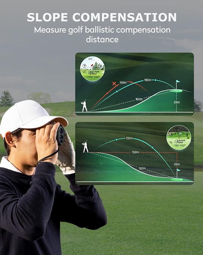X1 Golf Rangefinder with Slope, Flagpole Lock and Vibration, 660/1100YDS Laser - Image 3