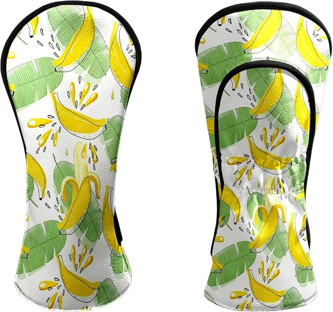 Premium Leather Golf Club Headcovers, Mango Pattern Fits Driver Hybrid Fairway by Unknown