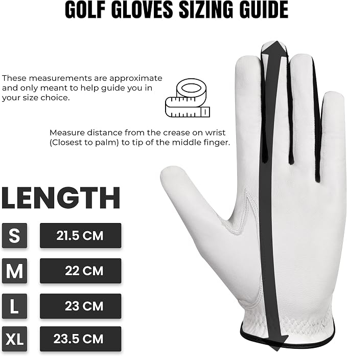 Premium Leather Classic White Golf Glove - Image 4