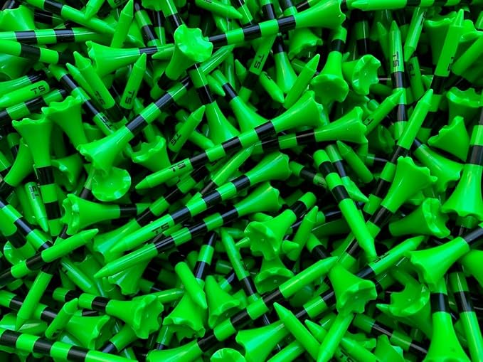 TRUESTRIKE Premium USA Golf Tees – 100-Pack Durable 3¼" / 2¾" Plastic Tees – by TRUESTRIKE