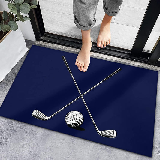 Golf Club Bathroom Rugs Soft Bath Rugs Non Slip Washable Cover Floor Rug Absorbent Carpets Floor Mat Home Decor for Bedroom Floor Mat 16x24 Inch