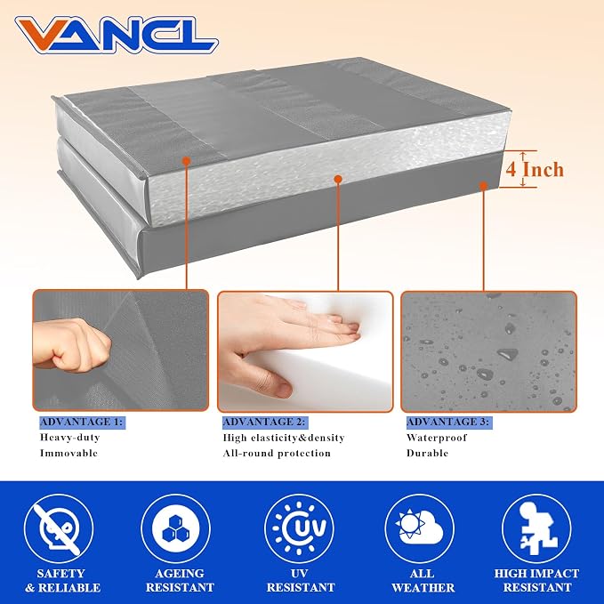Gym Padding Wall Pads for Gym Wall Mats Basketball Wall Padding 2" Thick Foam - Image 3