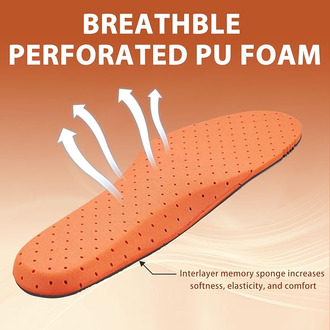 Shoe Inserts for Men and Womem Sport Shoe Insoles Memory Foam Insoles Excellent - Image 4