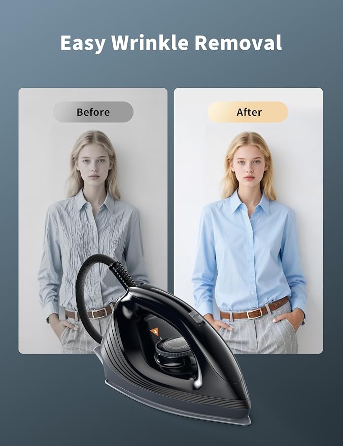 Sundu Steam Iron, 40g/min Continuous Steam, 44 OZ Removable Tank, Built-In Pump - Image 5
