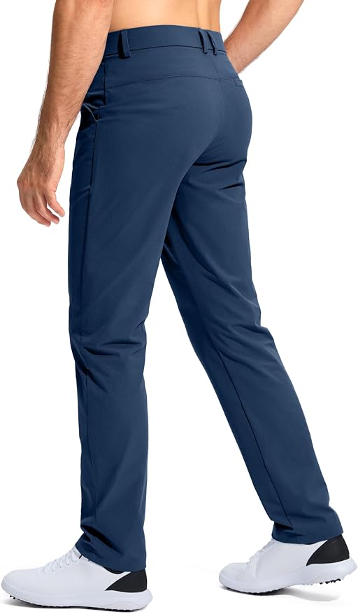 Pudolla Men's Golf Pants Stretch Work Dress Comfy Pants 30"/32"/34" Lightweight - Image 2
