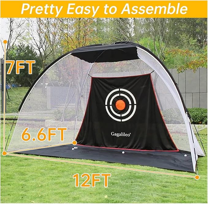 Gagalileo Golf Net: Backyard Practice Hitting Driving Training by Turf Mat - Image 2