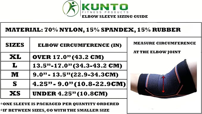 Kunto Fitness Elbow Brace Compression Support Sleeve - Image 6