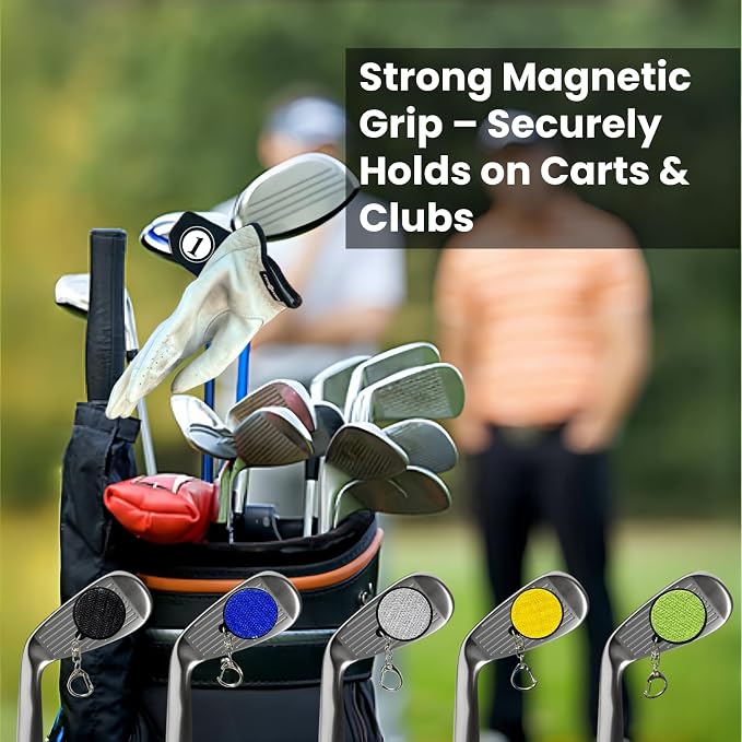 Magnetic Golf Glove Holder Clip – Strong Neodymium Magnet & Grip Pad – Attaches - Image 5