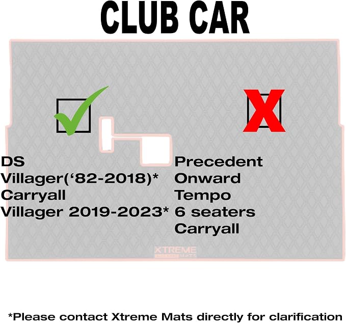 Xtreme Mats Club Car Compatible Golf Cart Mat, Full Coverage Rubber Floor Liner - Image 3
