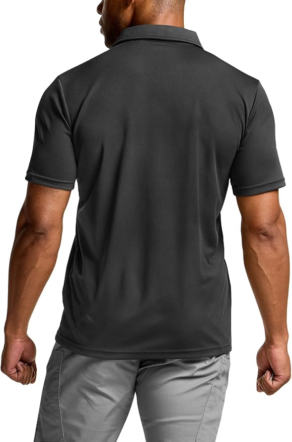 CQR Men's Polo Shirts, Tactical Short Sleeve Golf Performance Shirts, - Image 2