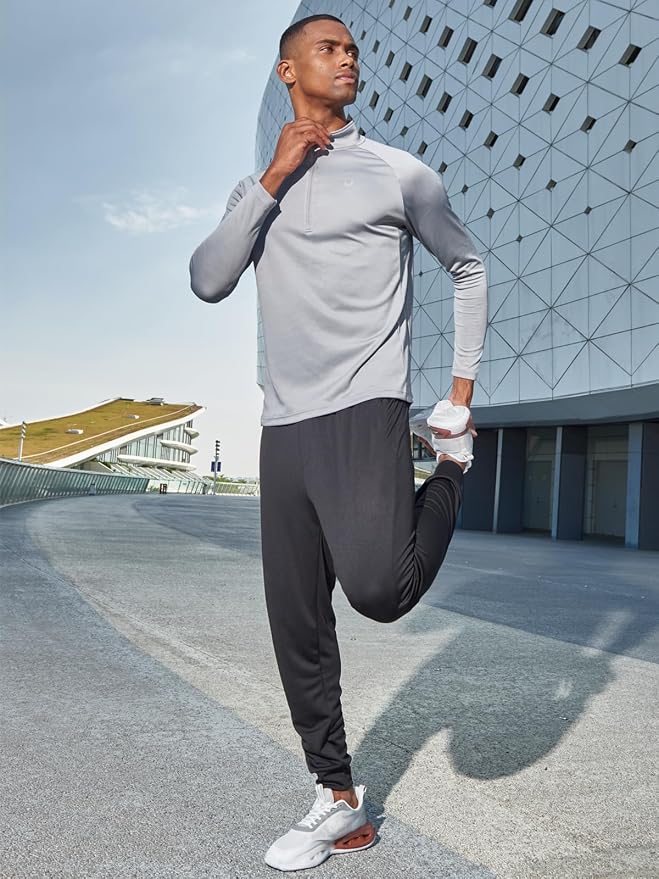 NORTHYARD Quarter Zip Pullover Men Running Shirt Long Sleeve Moisture Wicking - Image 6