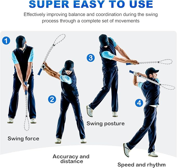THE GOLFER STORE Golf Rope Swing Trainer Golf Swing Training Aid - Image 5