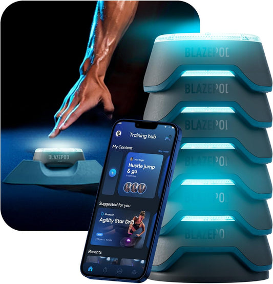 BlazePod Reaction Training Kit Smart Pods for Speed, Agility & Cognitive Drills - Pro-Level Training for Athletes, Trainers, Therapists & Coaches - App Access Included