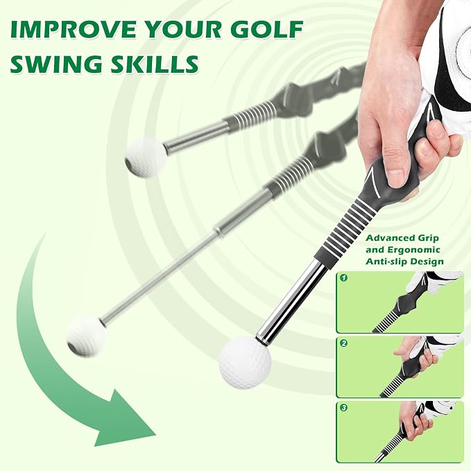 welspo Retractable Golf Swing Trainer Aid - Image 2