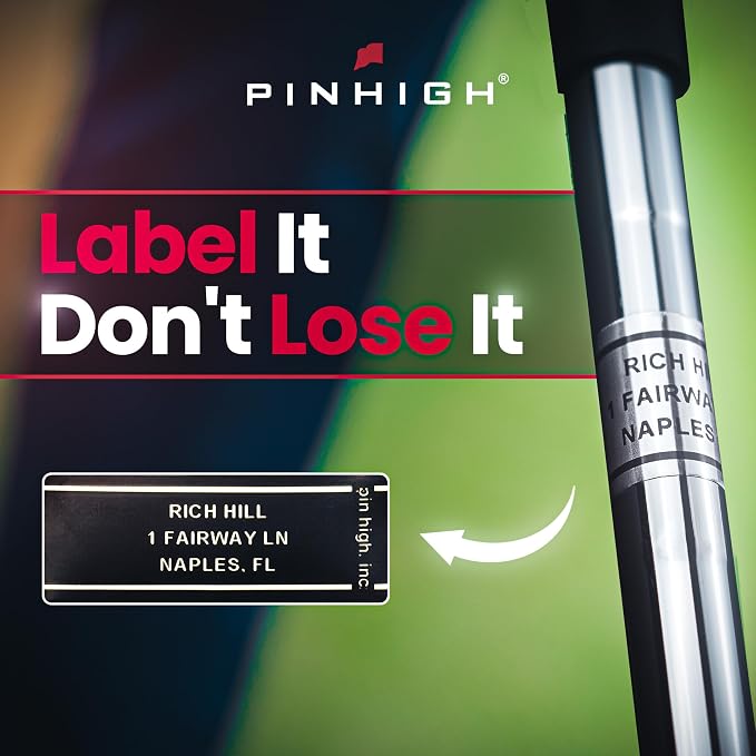 PIN HIGH: 40 Personalized Golf Club ID Labels | Weatherproof, Fade Resistant - Image 3
