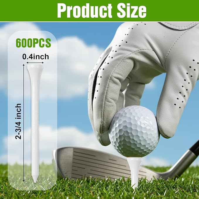600 Pack Golf Tees Bulk Wooden Bamboo Tees Decoration - Image 2
