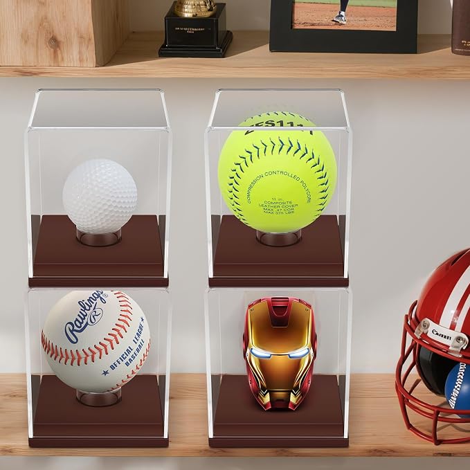 Baseball Display Case, UV Protected Clear Acrylic Cube Golf Ball Display Holder - Image 6