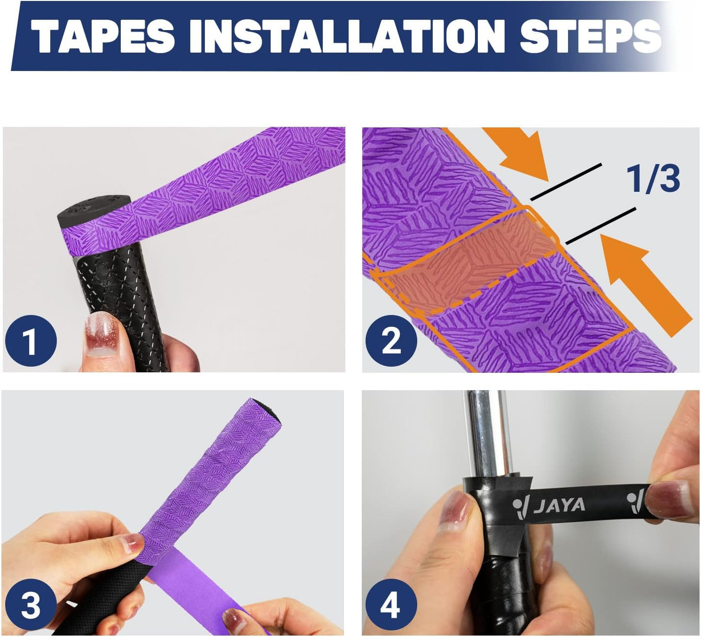 JAYA Golf Grip Wrapping Tapes, Innovative Regripping Solution for Golf Club Grips, 3 Or 15 Pack Tacky PU Overgrip Tapes, Options of 5 Colors, Enjoy a Fresh New Grip Experience