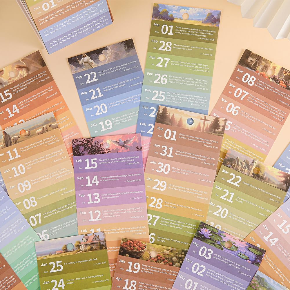 2026 calendar 2026 desk calendar January-December Calendar Bible Theme 8.7“ x4” Desk Calendars for Office Home Planning & Organizing