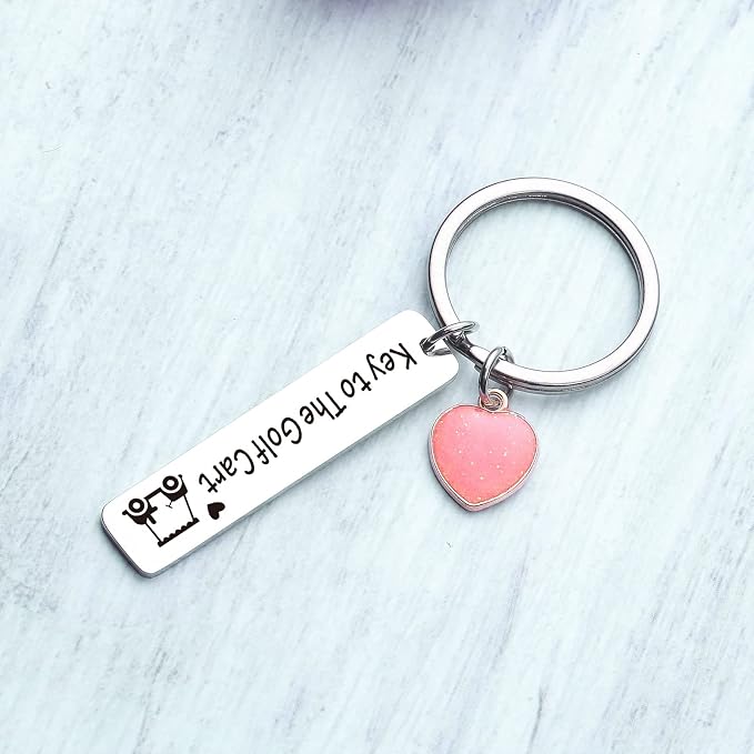 ZNOSVEI Bundle – 2 Items: Golf Keychain and Best Friend Keychain, Golf Cart Key - Image 2