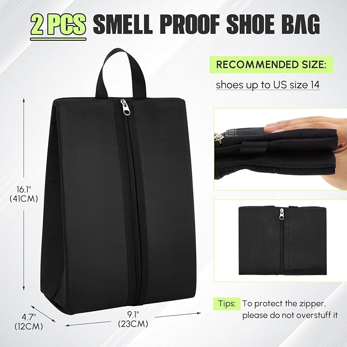 2 Pack Smell Proof Shoe Cleat Bag - Image 2