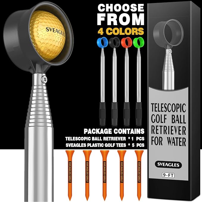 Golf Ball Retriever Telescopic for Water, 12Ft/9Ft Two-Sided Golf Ball Grabber - Image 7
