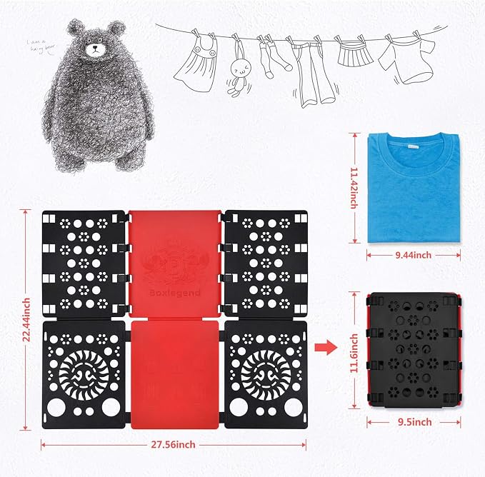 BoxLegend Version 3 Shirt Folding Board t Shirts Clothes Folder Durable Plastic - Image 5