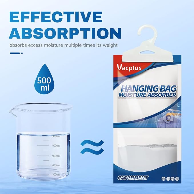 Vacplus Moisture Absorbers Packets, Fragrance Free 20 Pack, Humidity Packs - Image 2