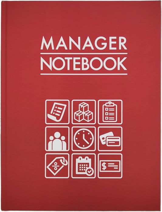 BookFactory Manager Notebook Manager's Log Book Planner Management Logbook, Laminate Hardbound 100 Pages 8.5" x 11" (Made in USA)