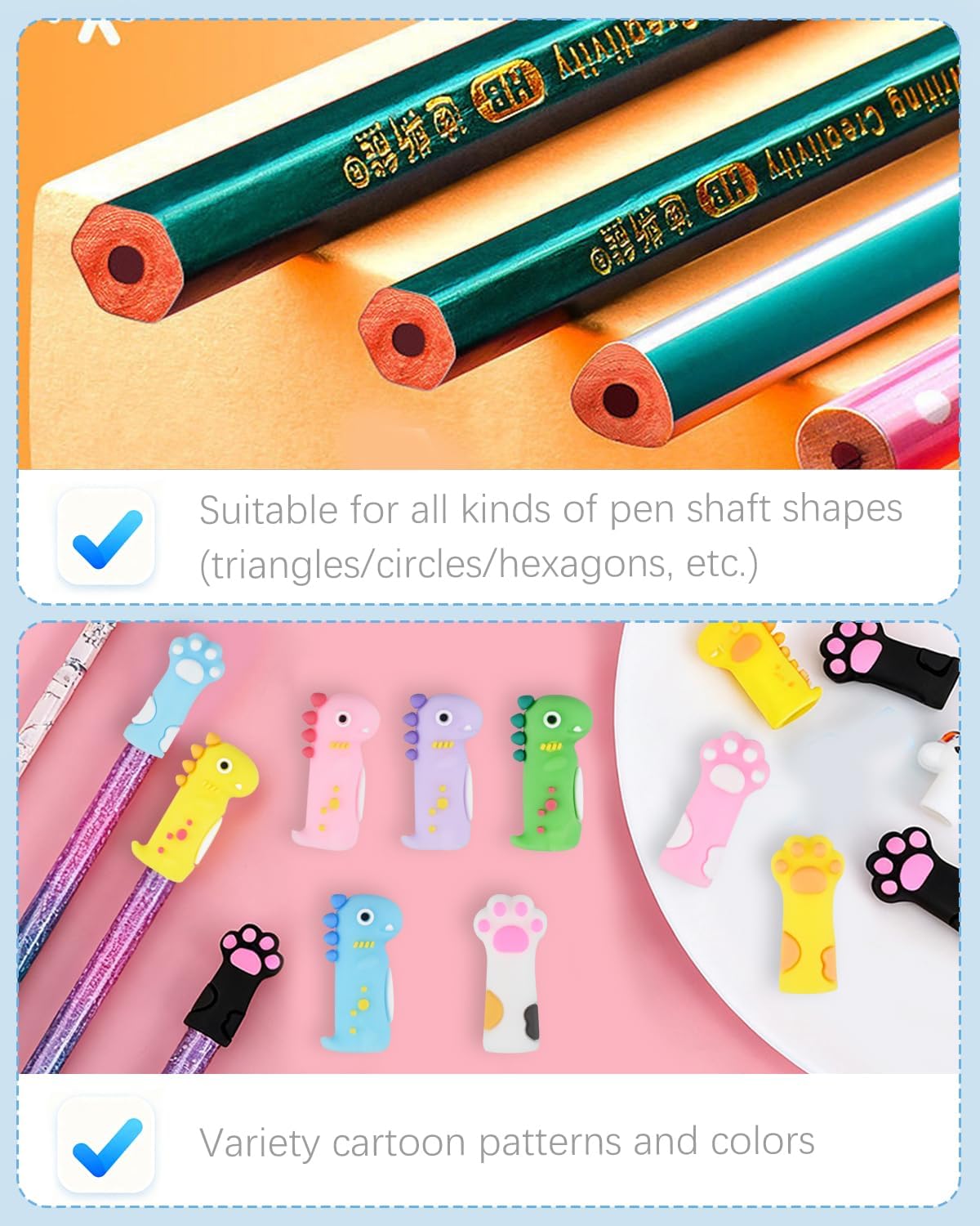 20 PCS Animal Pencil Toppers, Cute Pencil Tops for Kids Bulk, Back to School Pen Caps Charms Classroom Prizes Supplies for Girl Boy Student Teacher, Kids Fun Birthday Party Favors Gifts