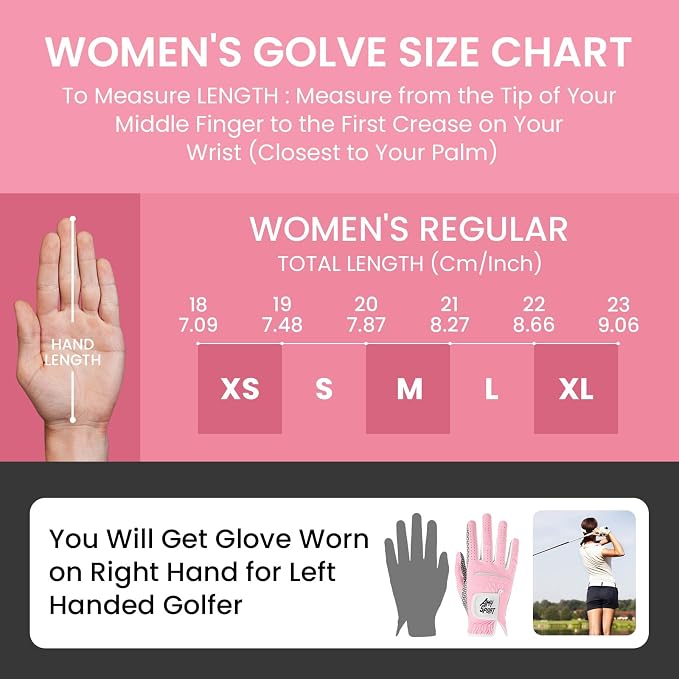 Amy Sport Golf Gloves Women's Upgrade Rain Grip Left Hand Weathersof Value 2 - Image 6