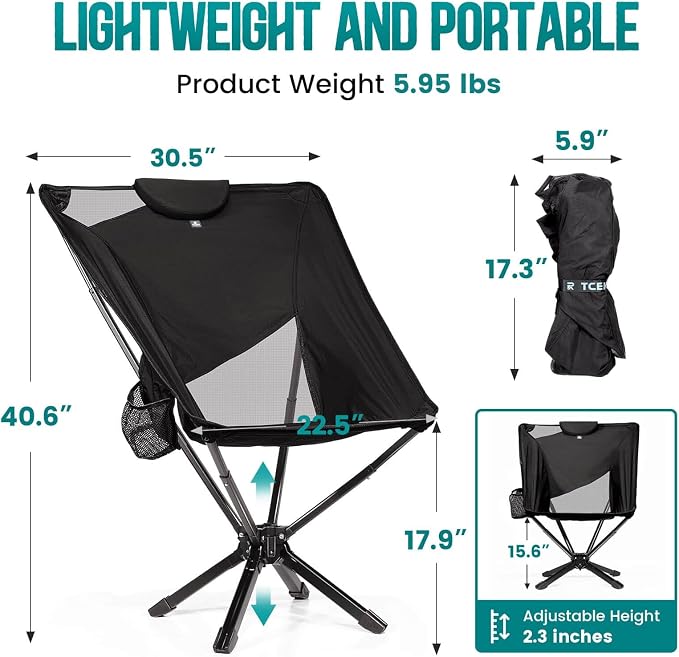 Portable High Back Camping Chair - Image 2