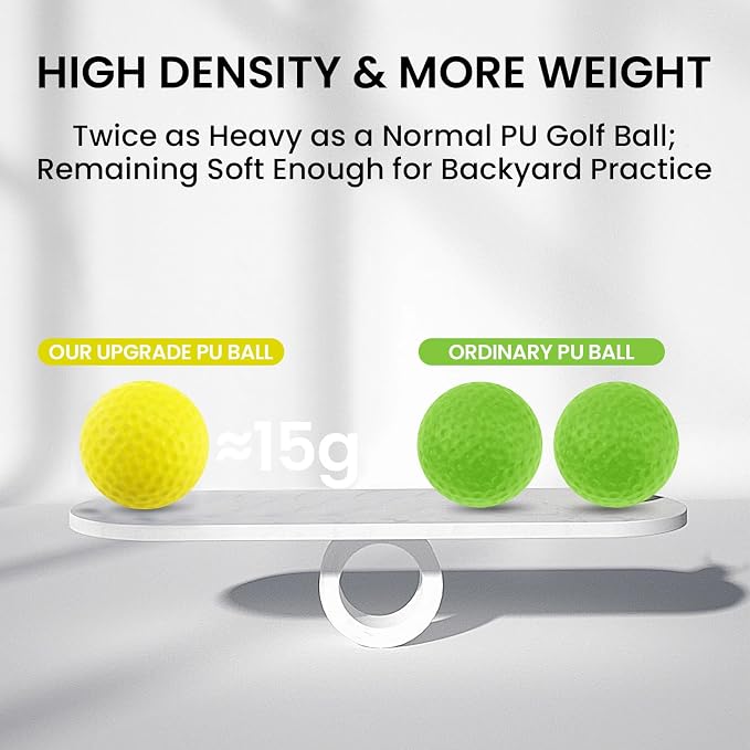 FINGER TEN Golf Practice Balls More Weight Real Ball Travel Value 12/24 Pack - Image 4