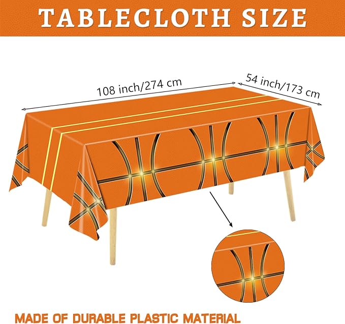 4 Pieces Basketball Tablecloth - Image 3