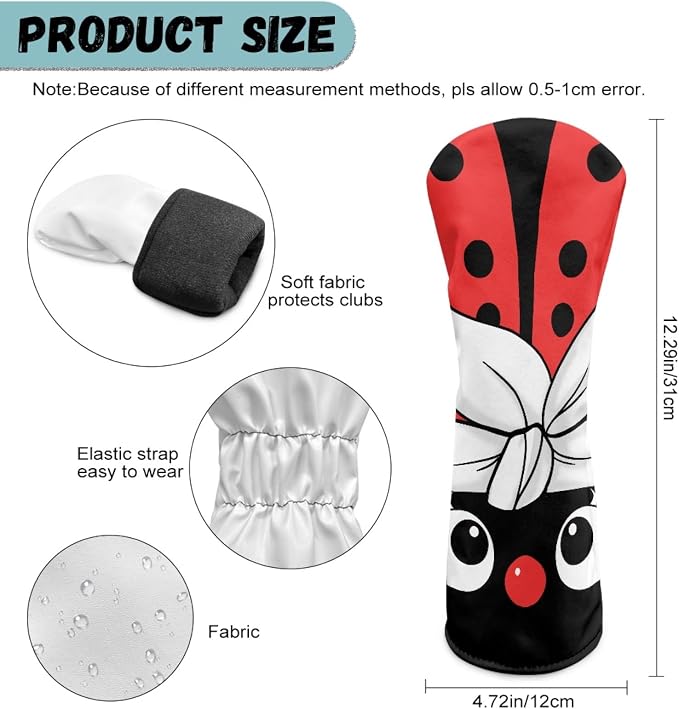 Golf Club Head Covers for Club Protective, Waterproof PU Leather Driver Fairway - Image 6