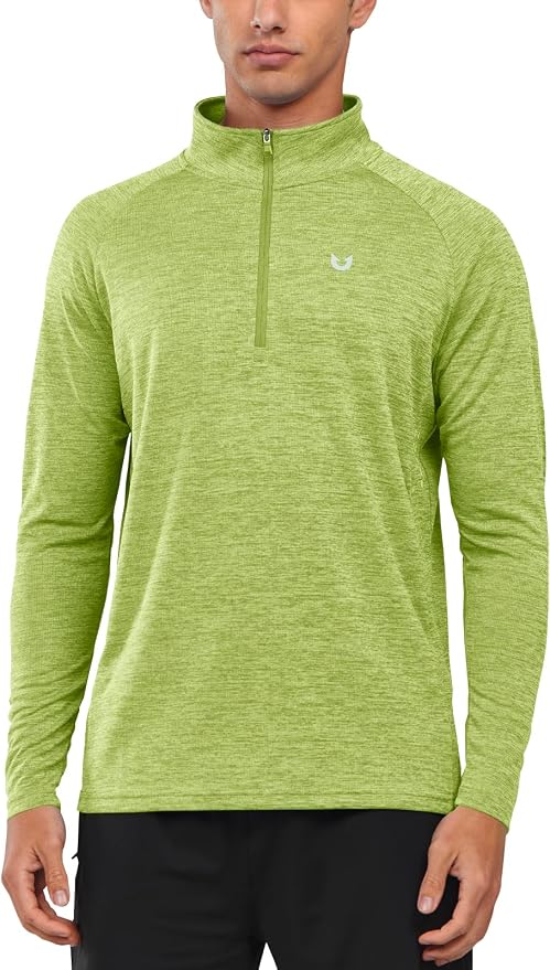 NORTHYARD Quarter Zip Pullover Men Running Shirt Long Sleeve Moisture Wicking - Image 2