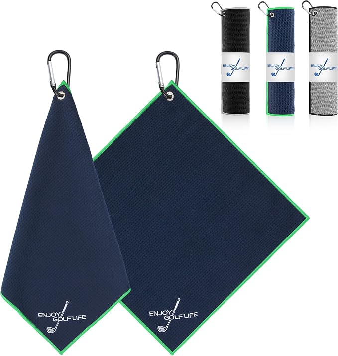 3 Pack Golf Towel, Top-Tier Microfiber Super Absorbent Golf Towels by Unknown