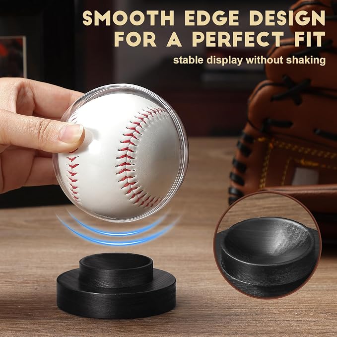 Baseball Display case Round Black - Image 4