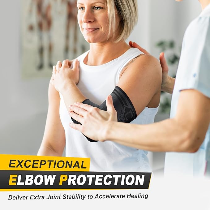 CAMBIVO 2 Pack Elbow Brace for Tendonitis, Tennis Elbow Compression Support - Image 5