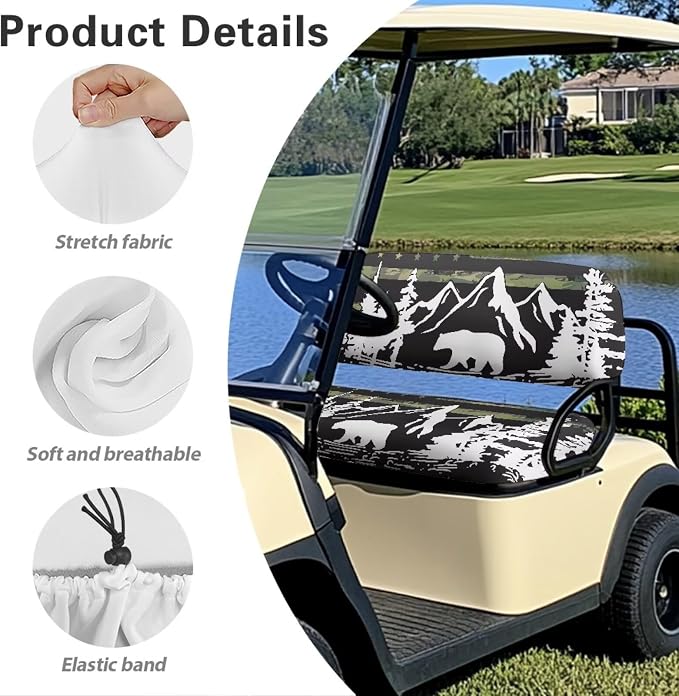 Golf Cart Seat Covers, Universal Fit & Nonskid Bottom Fits - Image 8