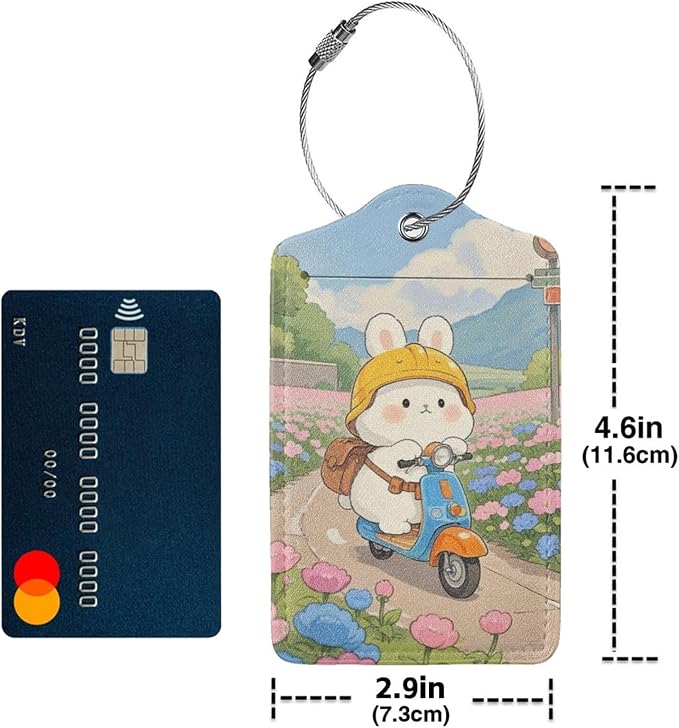 TSA Approved Luggage Tags Rabbit Riding - Image 4