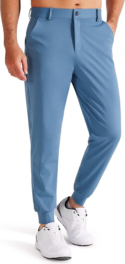 Libin Men's Golf Pants Joggers Lightweight 3 Pockets Slim Fit Soft Stretchy by Libin