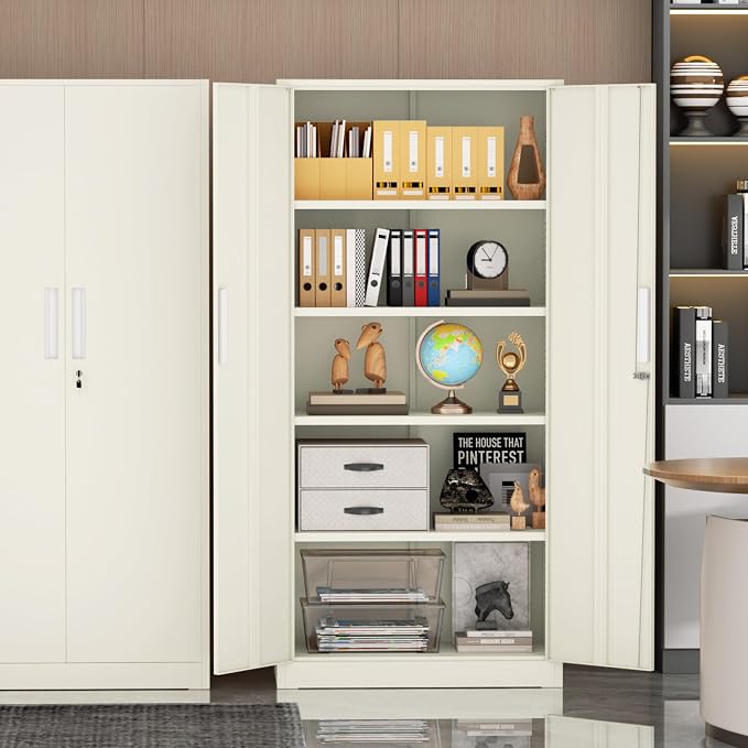Incbruce 72” Metal Storage Cabinet, Locking Steel Storage Cabinets - Image 2
