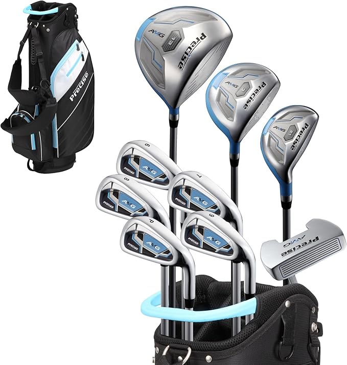 Precise AMG Complete Womens Golf Clubs Set, Includes Driver, 6-PW Irons by PreciseGolf