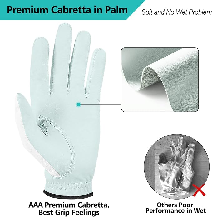 Yamato 3 Pack Men's Golf Gloves - Image 3