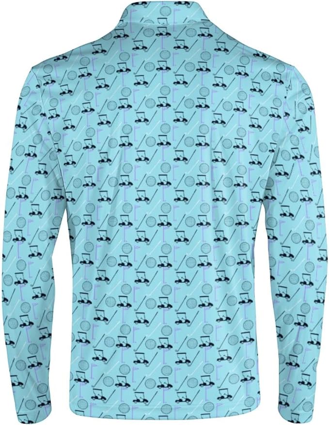 Men's Long Sleeve Golf Shirt Quick Dry 3 Button Work Fishing Outdoor Casual - Image 4