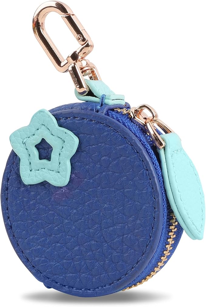 XSUIOY Orange Fruit Coin Purse Keychain Bag Charm, Mini Leather Coin Purse & by XSUIOY