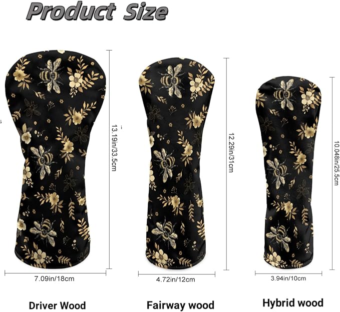 Golf Club Head Covers for Club Protective, Waterproof PU Leather Driver Fairway - Image 7