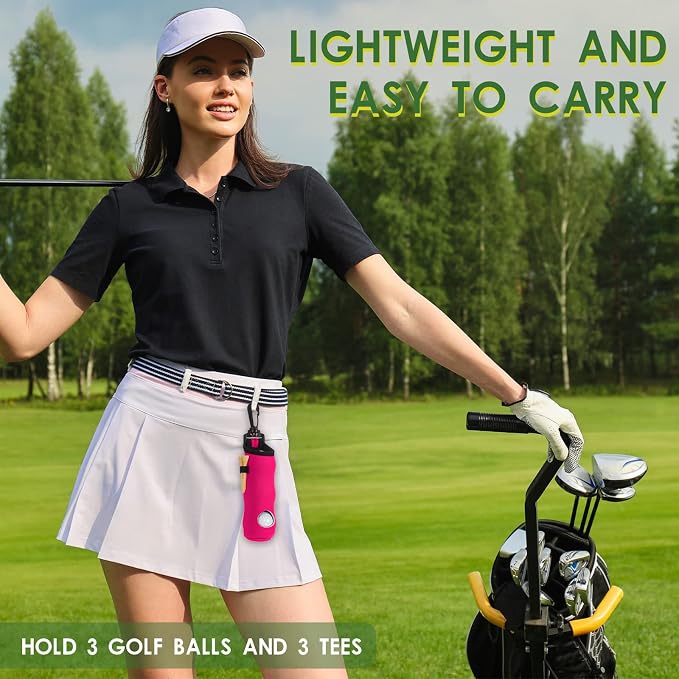 WILLBOND 12 Pcs Golf Ball Tee Holder Neoprene Pouch Golf Ball Carry Bag - Image 2